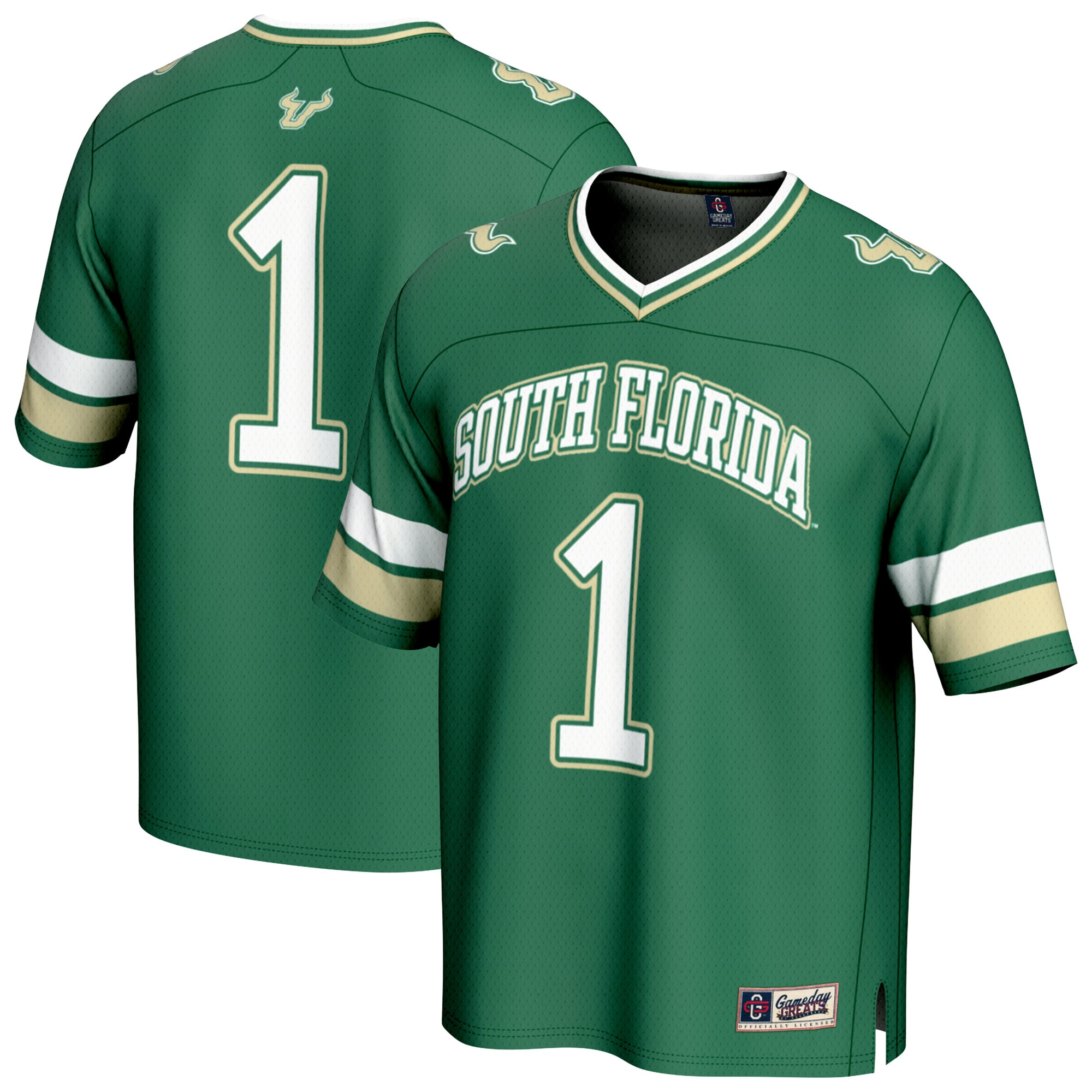 [DDG] Youth South Florida Bulls GameDay Greats Lightweight Collegiate Football Fashion Jersey - Green