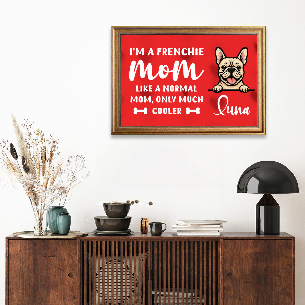 Durable Frenchie Mom - Personalized Framed Poster • Wall Decoration f...