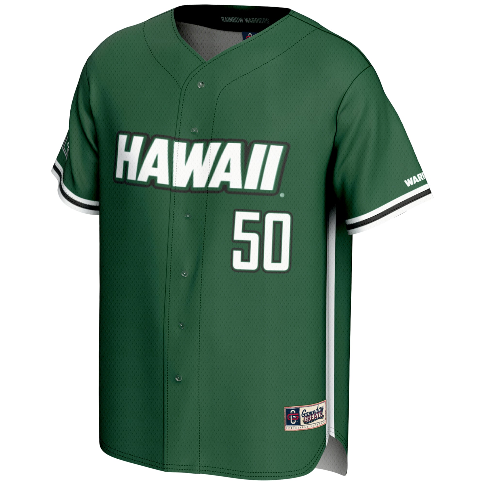 #1 Hawaii Rainbow Warriors GameDay Greats Lightweight Baseball Jersey - Green