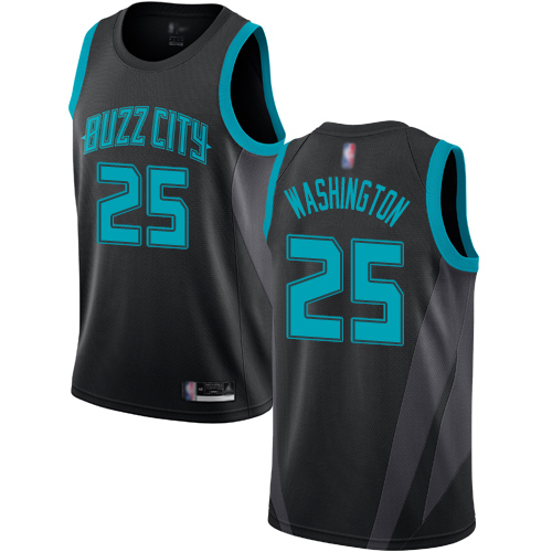Nets Black Charlotte Hornets #25 Nike Jersey - Budget-Friendly
