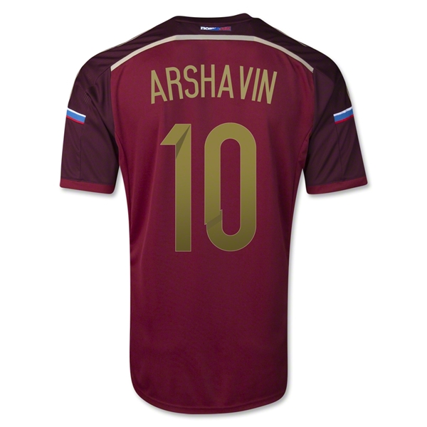2014 Russia 10 ARSHAVIN Home Red Jersey Shirt - Official Replica 5082