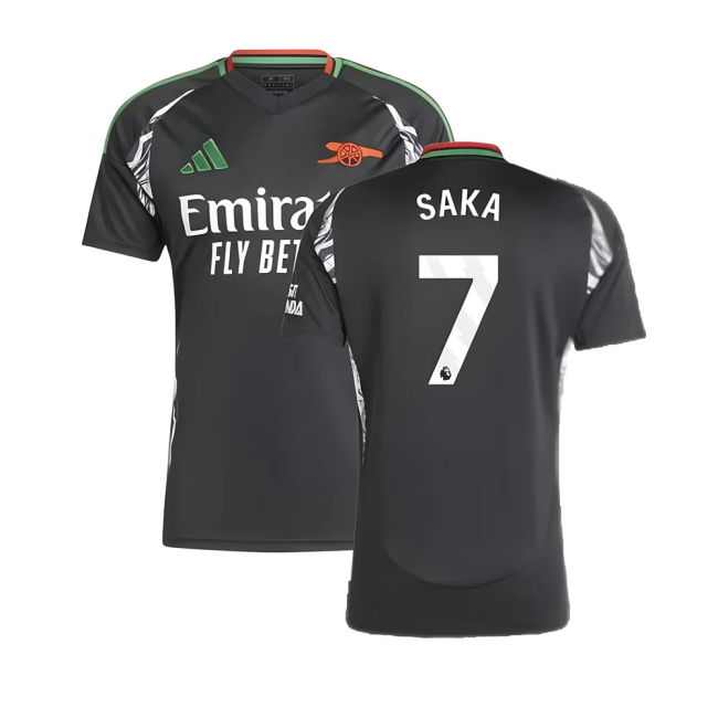 Match Worn Style Arsenal Away Professional Jersey 2024-2025 (Saka 7)