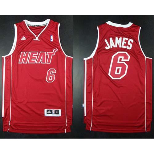 MIA Red L. James #6 NBA Jersey Game Day Wear Premium Quality