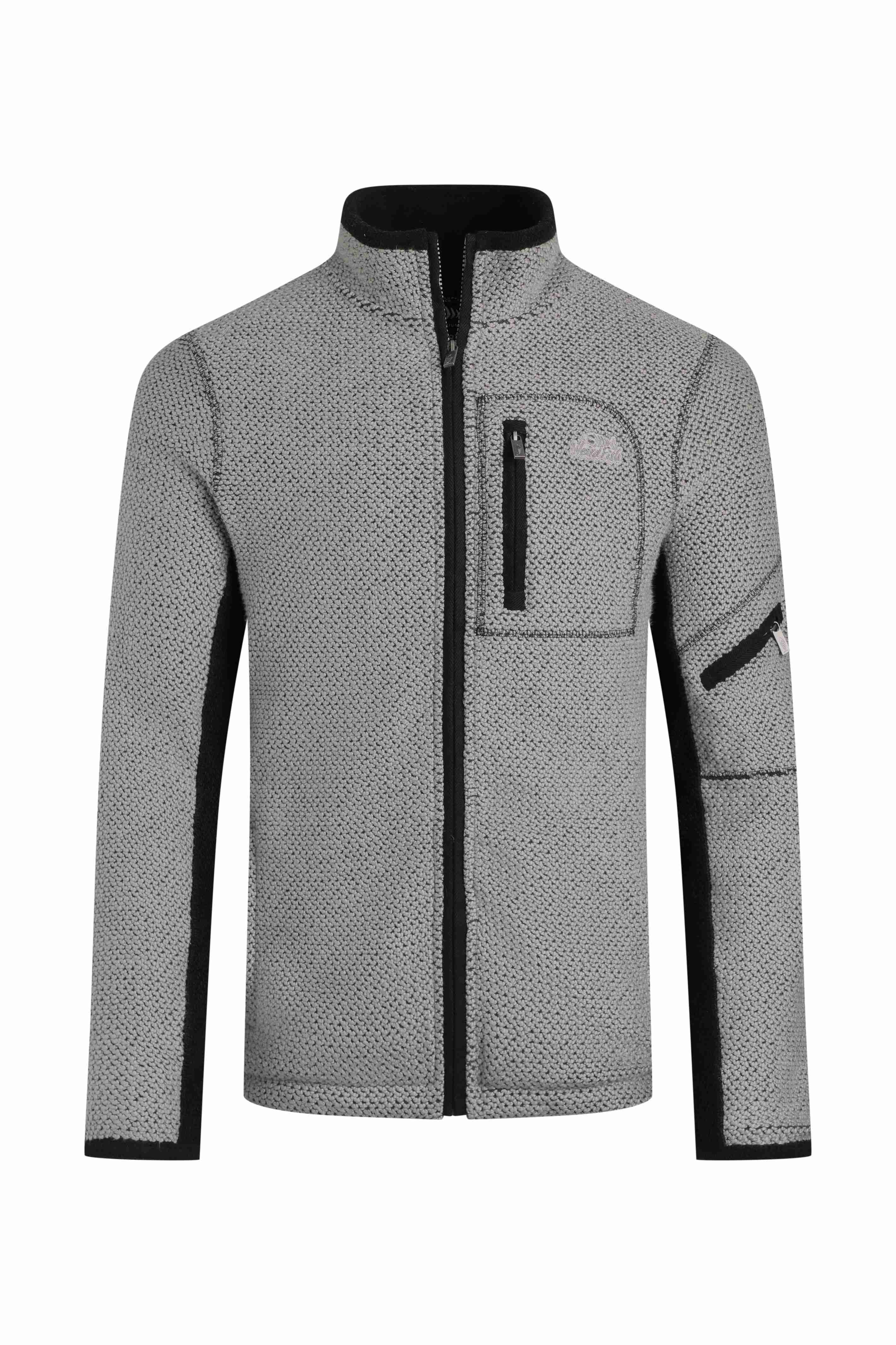 Berhan Full Zip Lined Macaroni Sweatshirt Limestone