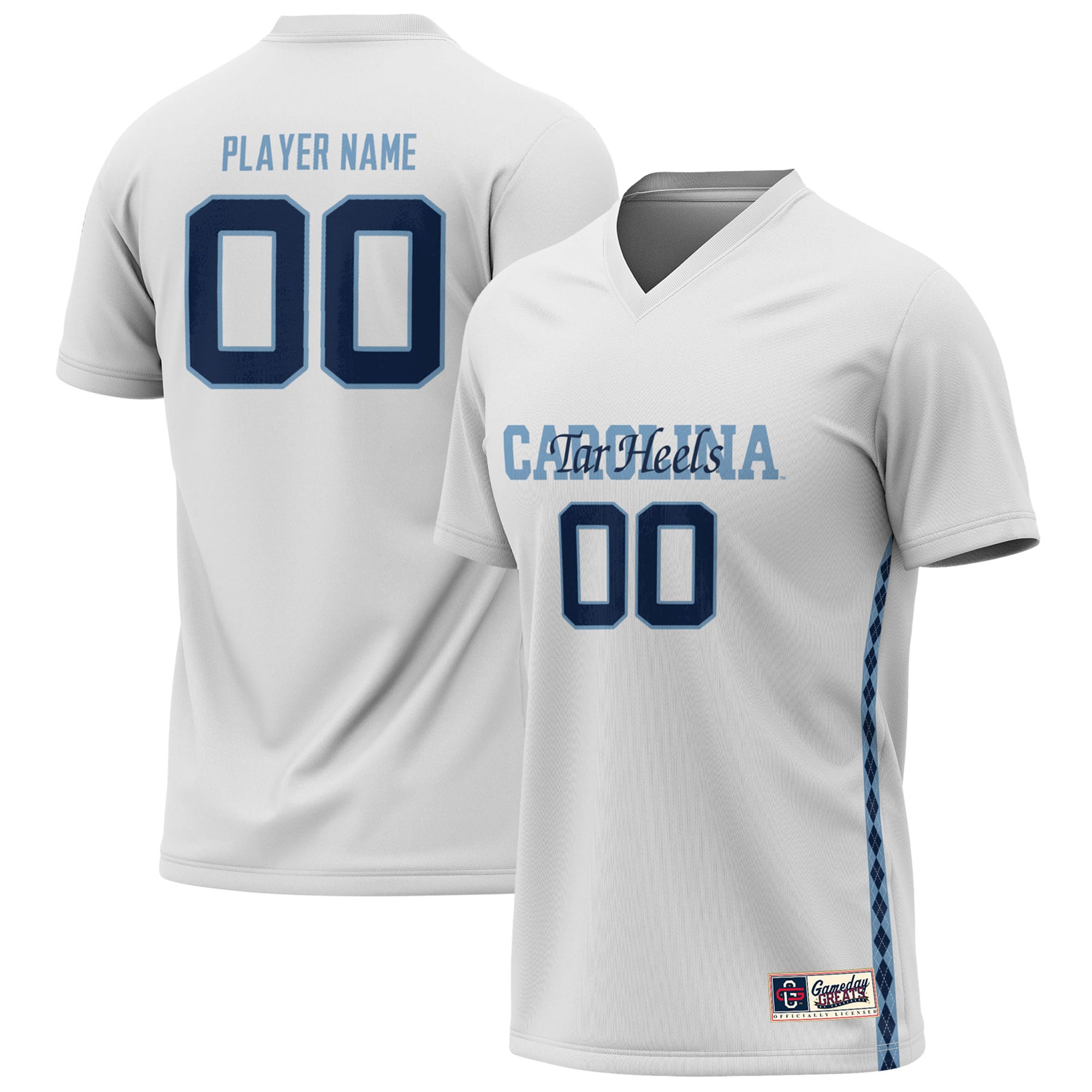 [NJP] North Carolina Tar Heels GameDay Greats NIL Pick-A-Player Lightweight Women's Soccer Jersey - White