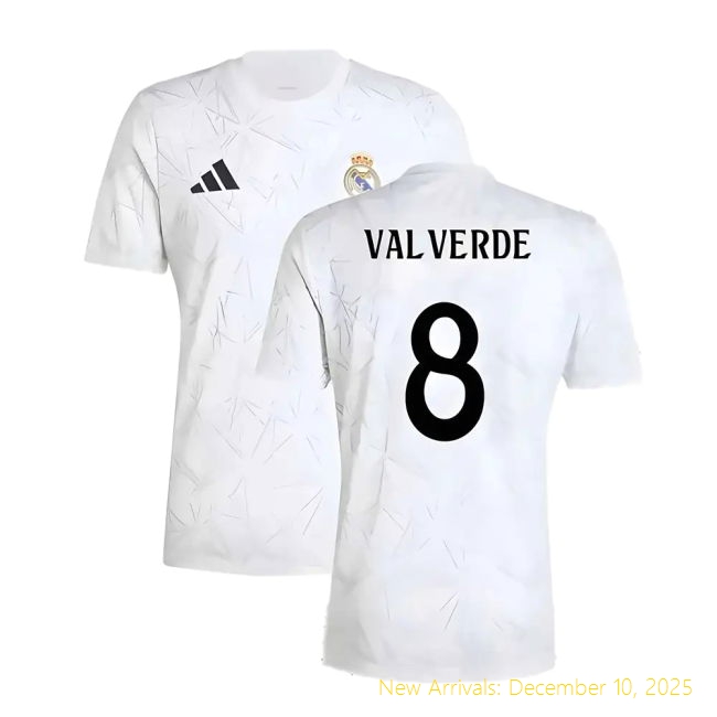 2024-2025 RM Real Madrid Pre-Match Authentic Shirt (White) (Valverde
