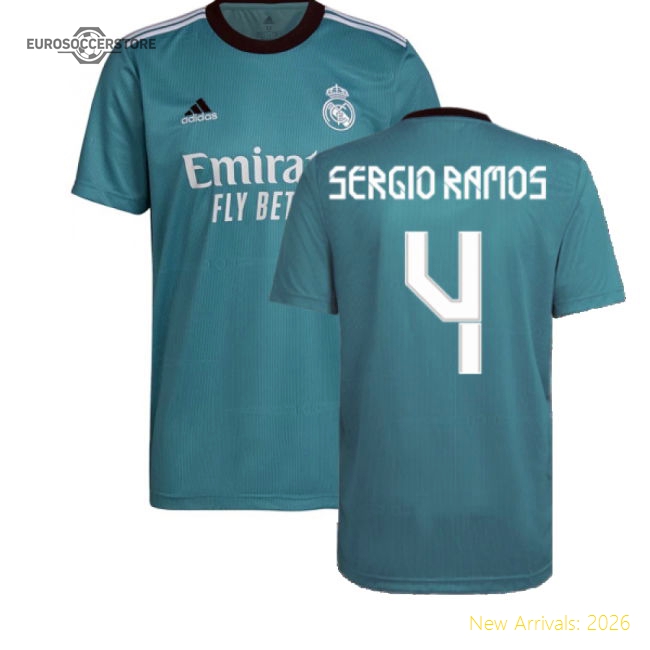 Real Madrid Sergio Ramos Third Jersey Laliga Santander Fabric