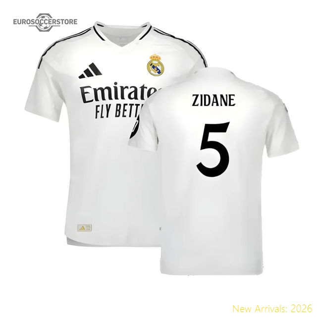 Official 2024-2025 Real Madrid Authentic Home Shirt (Zidane 5)