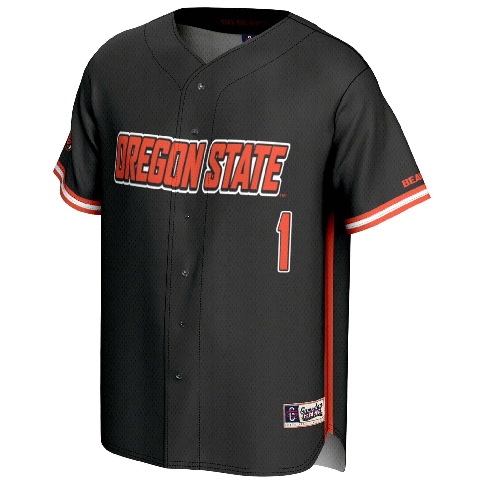 #1 Oregon State Beavers GameDay Greats Youth Lightweight Baseball Fashion Jersey - Black