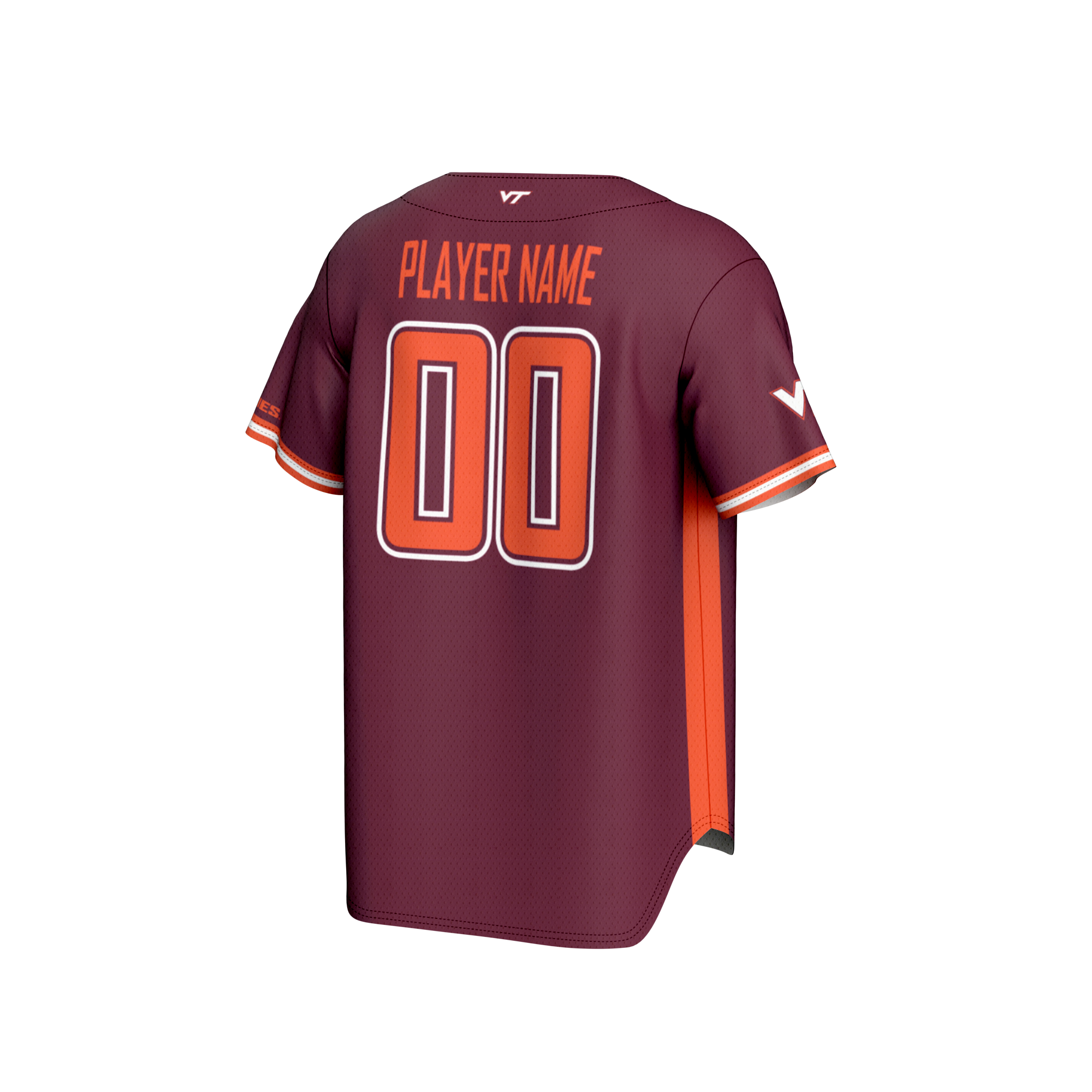 [NJP] Virginia Tech Hokies GameDay Greats NIL Pick-A-Player Lightweight Baseball Jersey - Maroon