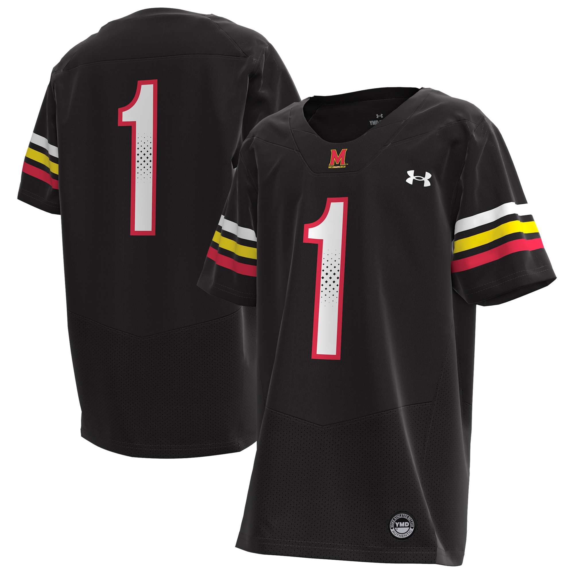 [Youth] Maryland Terrapins #1 Football Jersey - Black | Stadium Series 2026