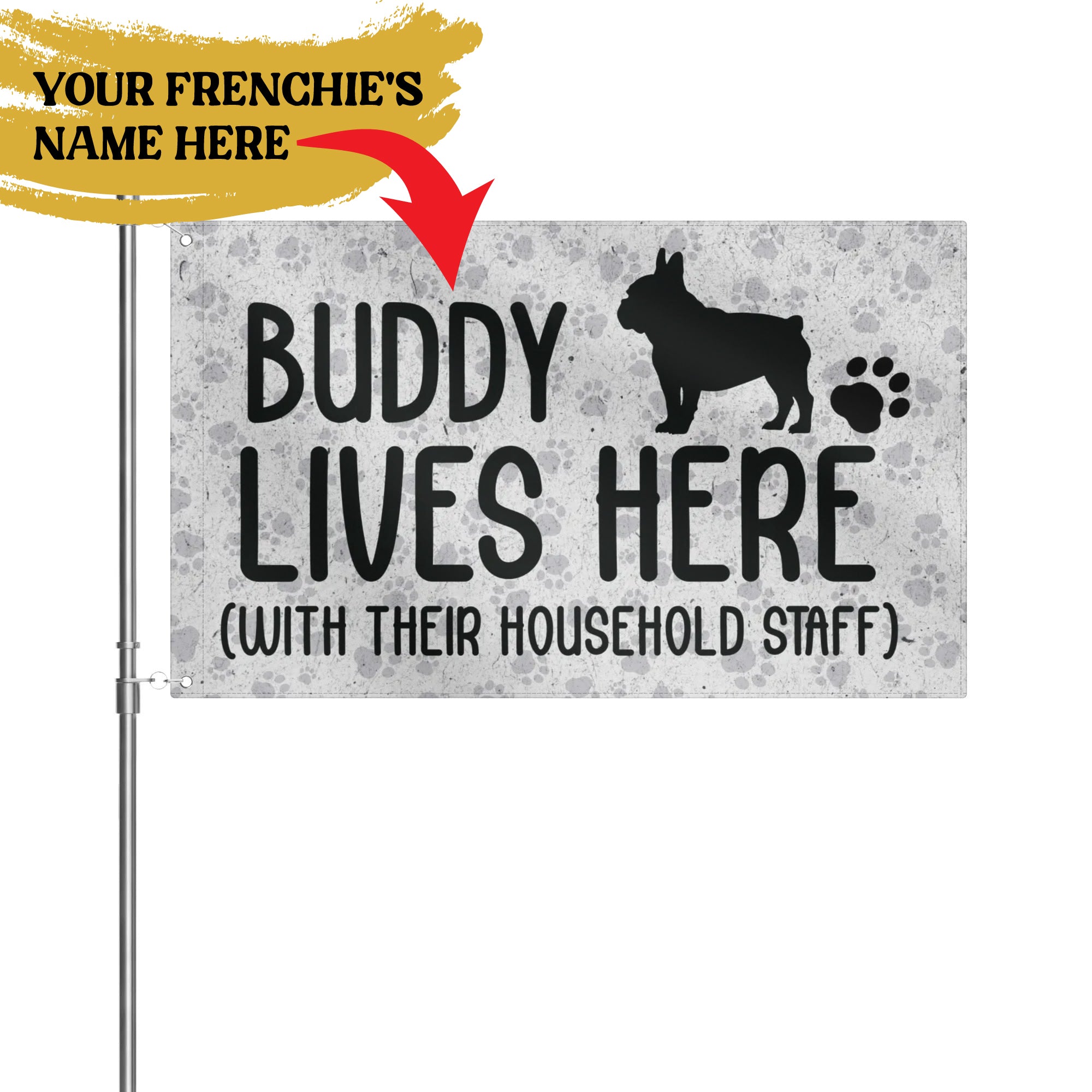 French Bulldog Personalized French Bulldog Garden Flag With Frenchie