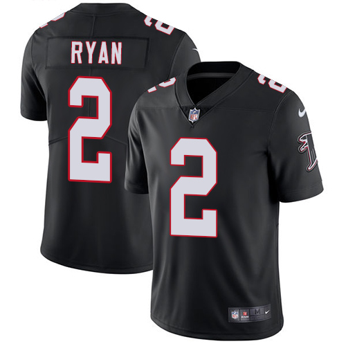 Authentic NFL Atlanta Falcons #2 Matt Ryan Black Limited Jersey