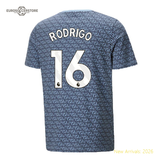 Man City Rodrigo Gentle Kids Jersey Performance Fabric Stretchy