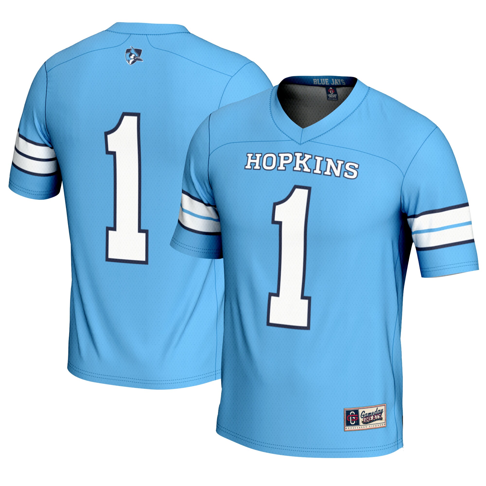 [DDG] Johns Hopkins Blue Jays GameDay Greats Lightweight Lacrosse Jersey - Light Blue