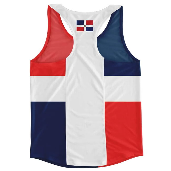 Climate-Control Dominican Republic Flag Running Vest Pro-Grade