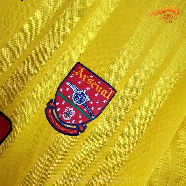 Arsenal 93-94 Away Yellow Football Kit
