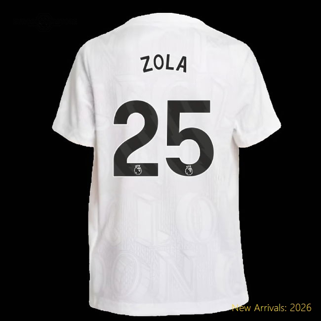 2025-2026 Chelsea Pre-Match Shirt (White) - Kids (Zola 25)