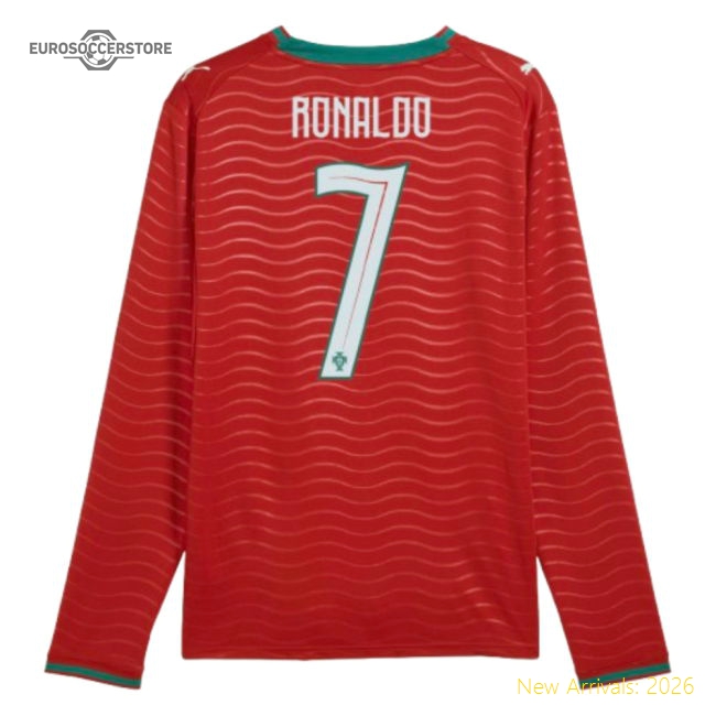 2026-2027 Portugal Long Sleeves Home Shirt RONALDO