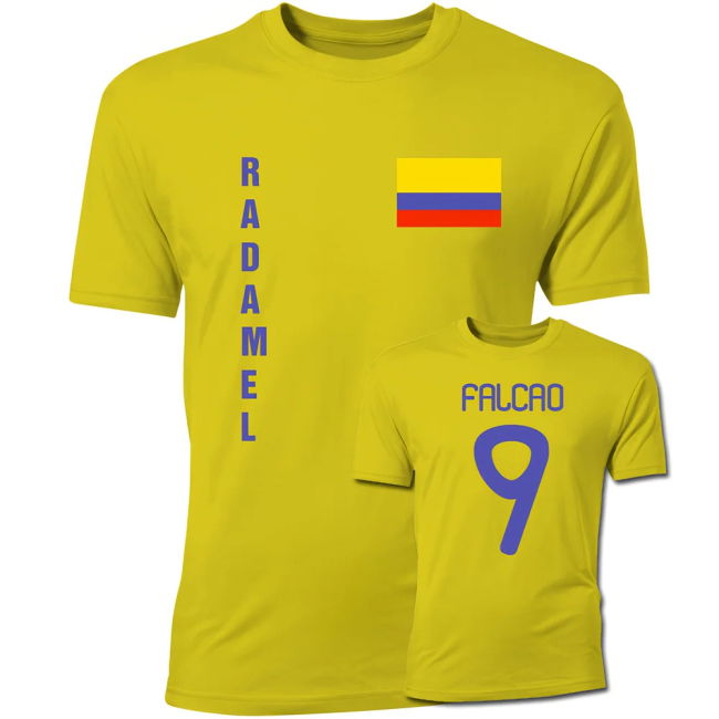 Match Radamel Falcao Colombia Flag T-Shirt (Yellow) Match