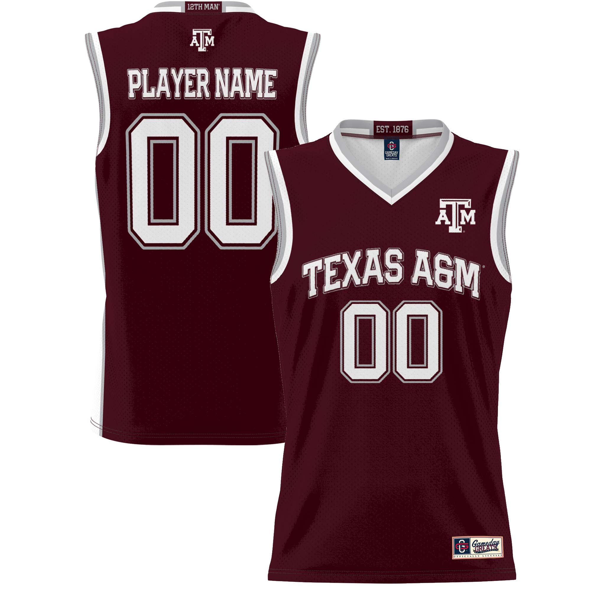[NJP] Texas A&M Aggies GameDay Greats Unisex NIL Pick-A-Player Lightweight Women's Basketball Jersey - Maroon