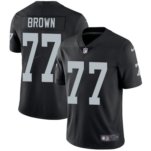 NFL O R Raiders #77 Trent Brown Brown Limited Jersey - -v10