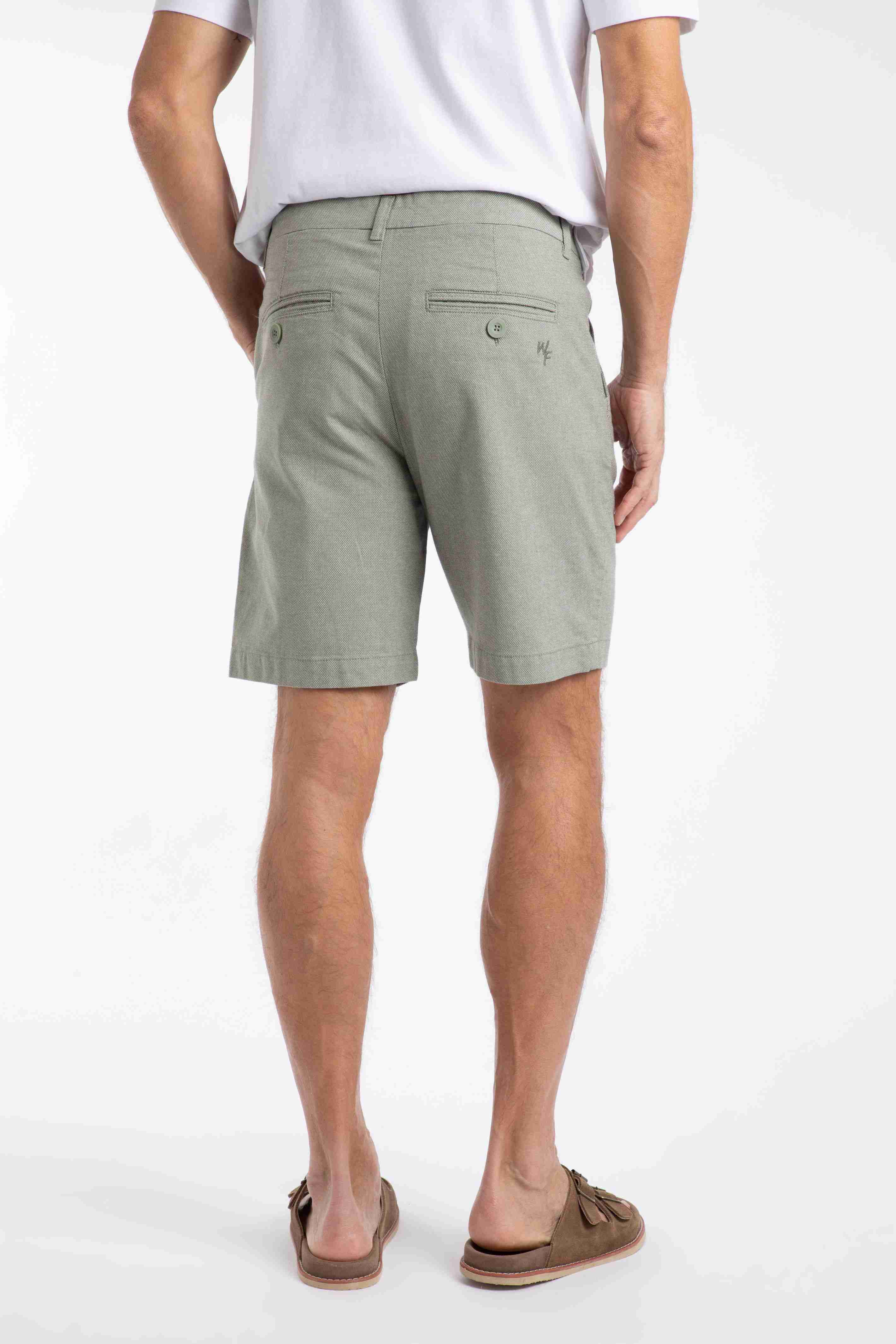 Charleston Textured Chino Shorts Woodland Sage