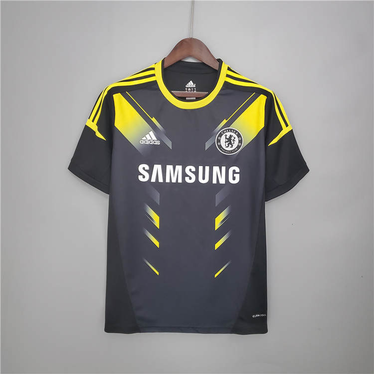 Moisture Wicking 1213 CHELSEA RETRO THIRD BLACK SOCCER SHIRT JERSEY