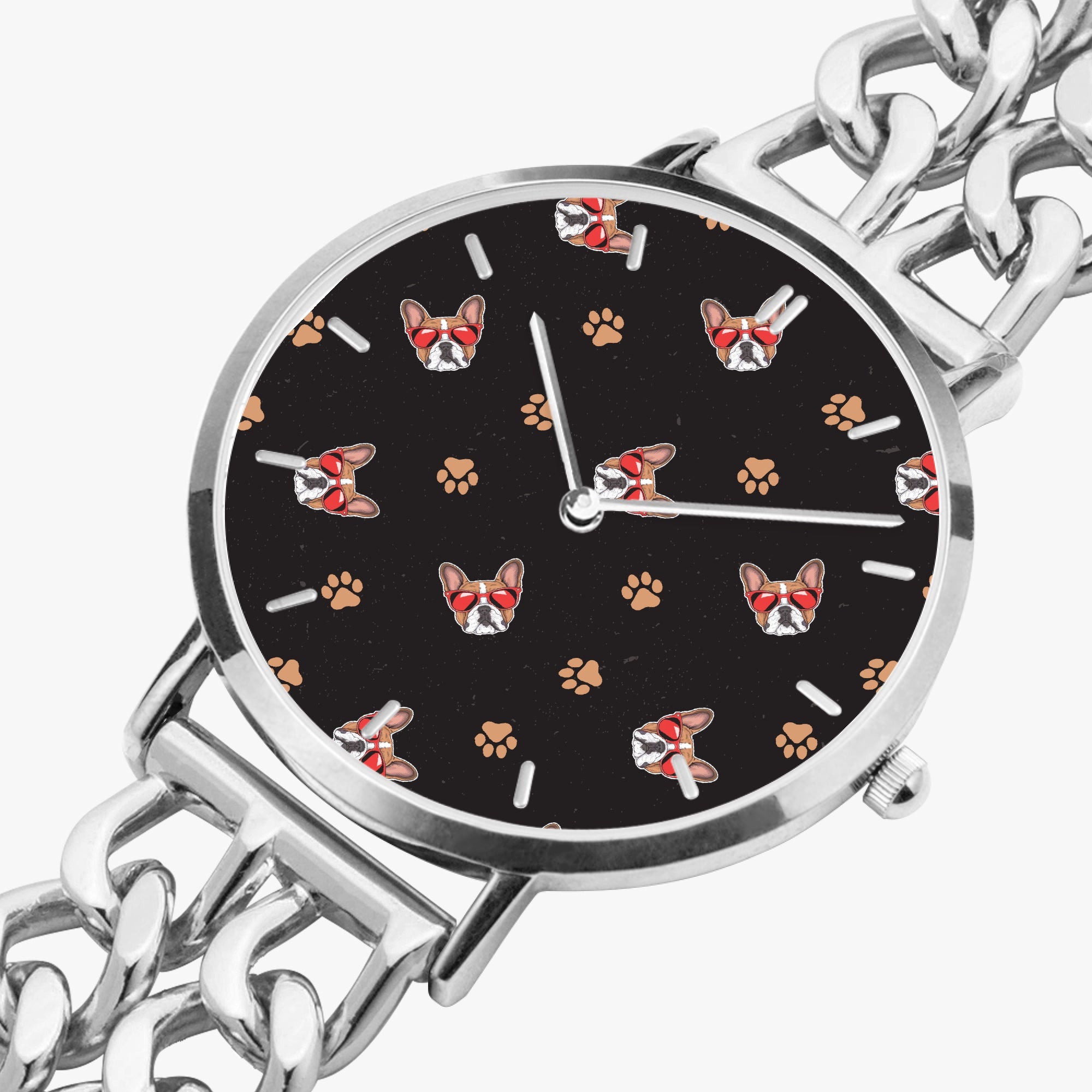 French Bulldog Sophie Chic Hollow Strap Watch For Frenchie Lovers Durable Dog Item