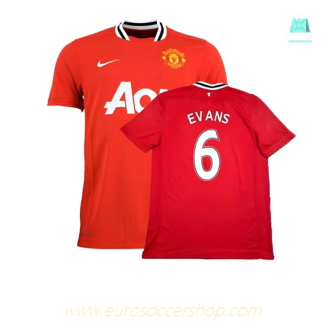 Manchester United 2011-12 Home Shirt ((Excellent) XL) (Evans 6)