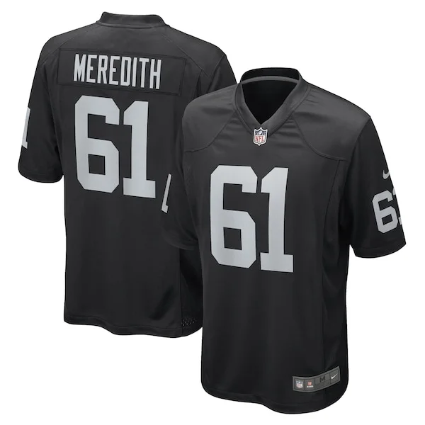 None Jordan Meredith Game Jersey - Black | NFL Player Jersey