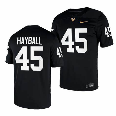 Men's None Black 2024 embroidered Matthew Hayball #45 official Jersey