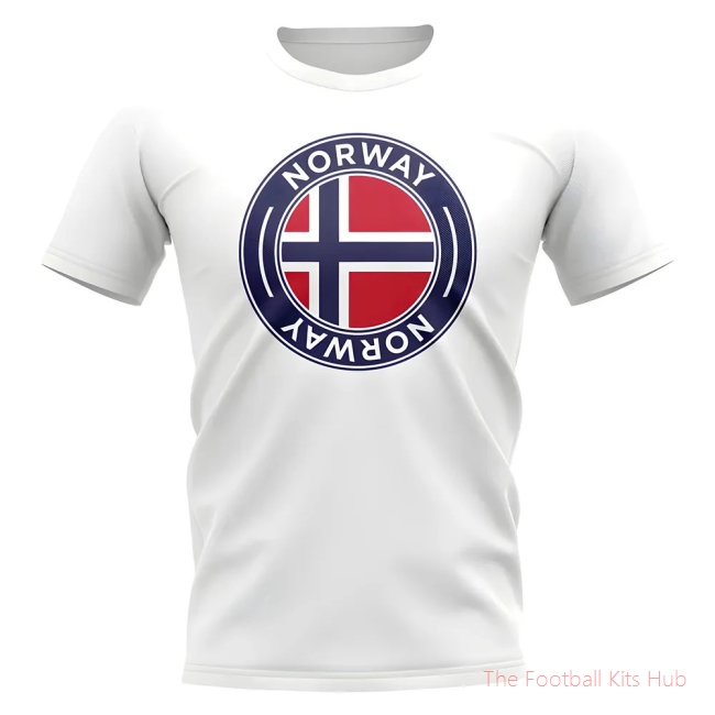 Norway Football Badge T-Shirt (White)