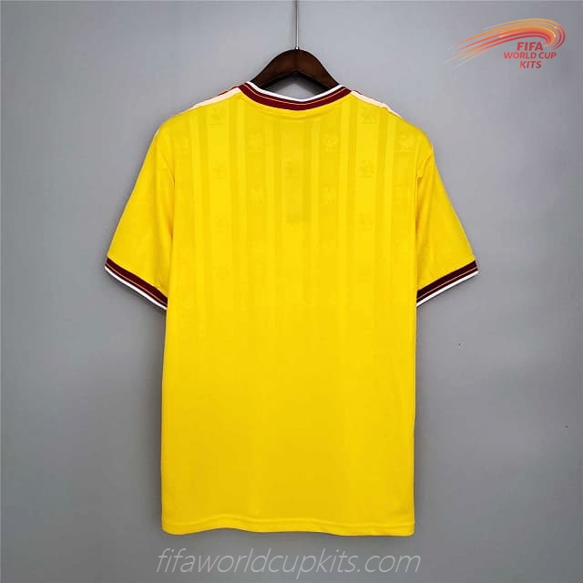 Liverpool 85-86 Away Yellow Football Kit