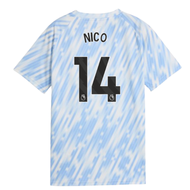 Updated Man City Home Soccer Jersey 2025-2026 (Nico 14) (Kids)
