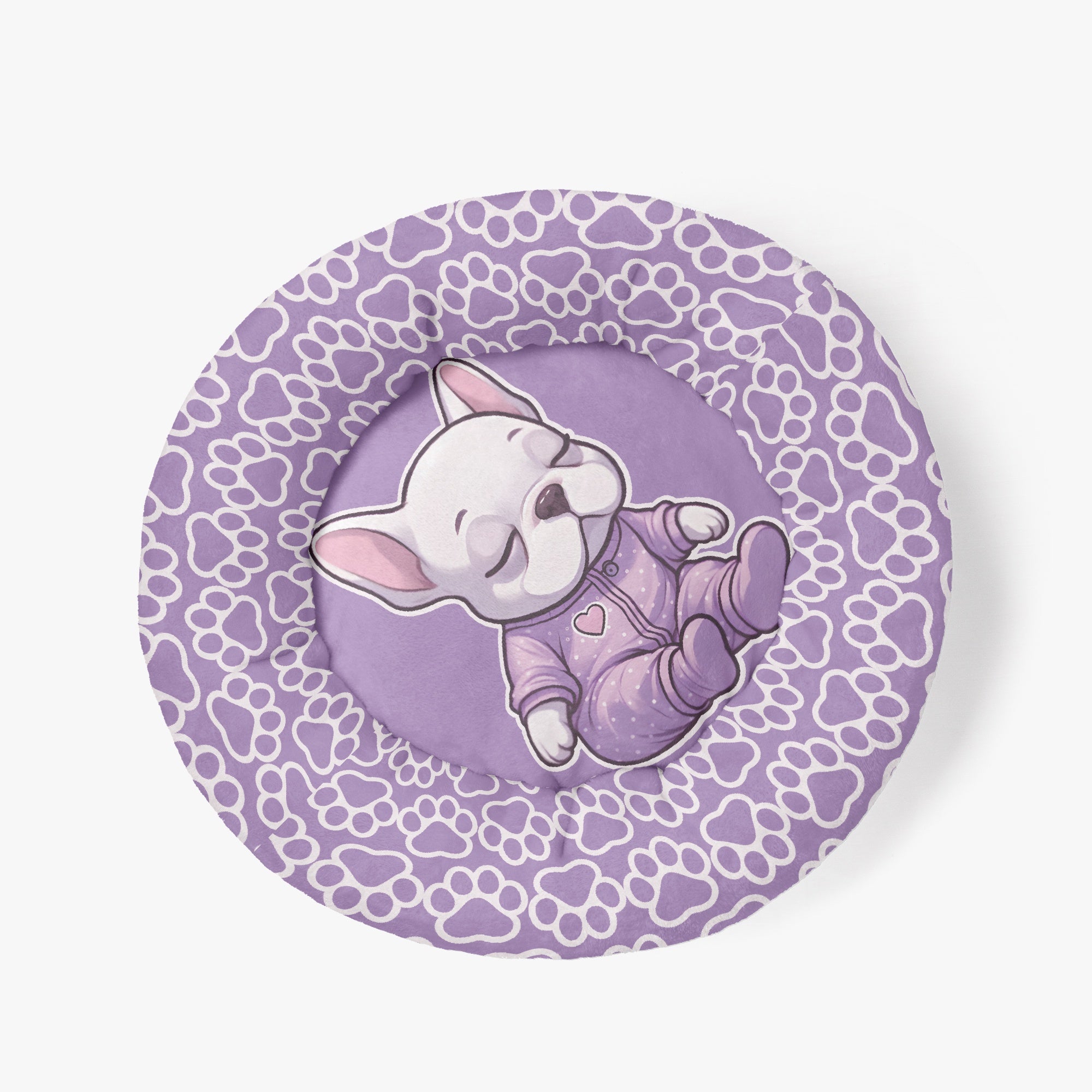 Waffles - Cloud-Comfort Frenchie Bed | Anti-Anxiety French Bulldog Donut Bed