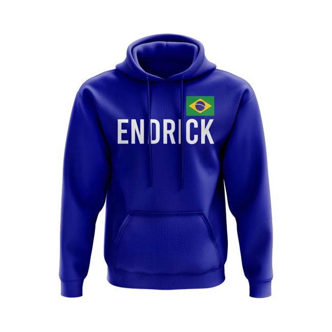Endrick Brazil Name Hoody (Blue)