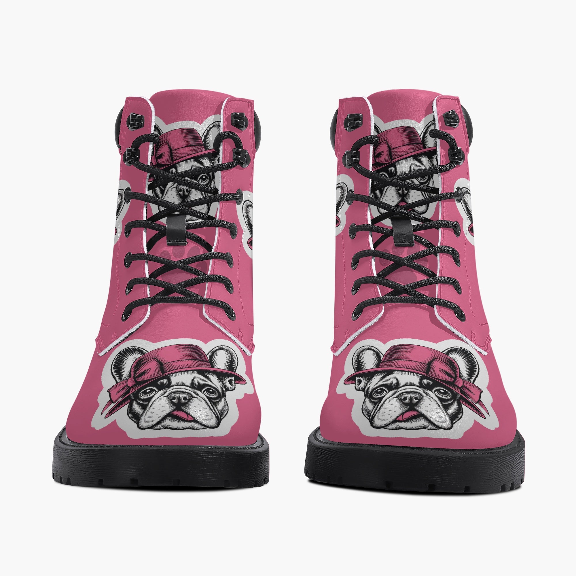 French Bulldog Lover Mason Casual Leather Boot Gift For Dog Lovers