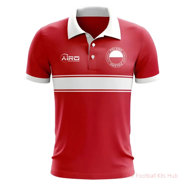 Poland Concept Stripe Polo Shirt (Red)
