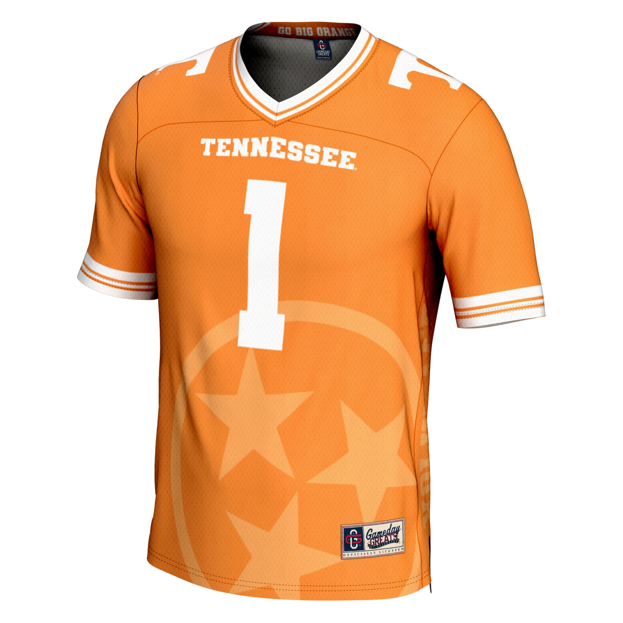 [DDG] Tennessee Volunteers #1 GameDay Greats Tennessee Orange Icon Print Football Fashion Jersey