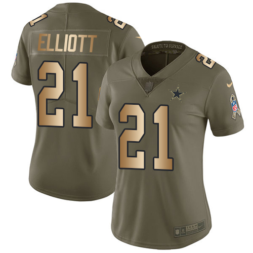 NFL DAL Cowboys #21 Ezekiel Elliott Limited Team Color Jersey - Fan...