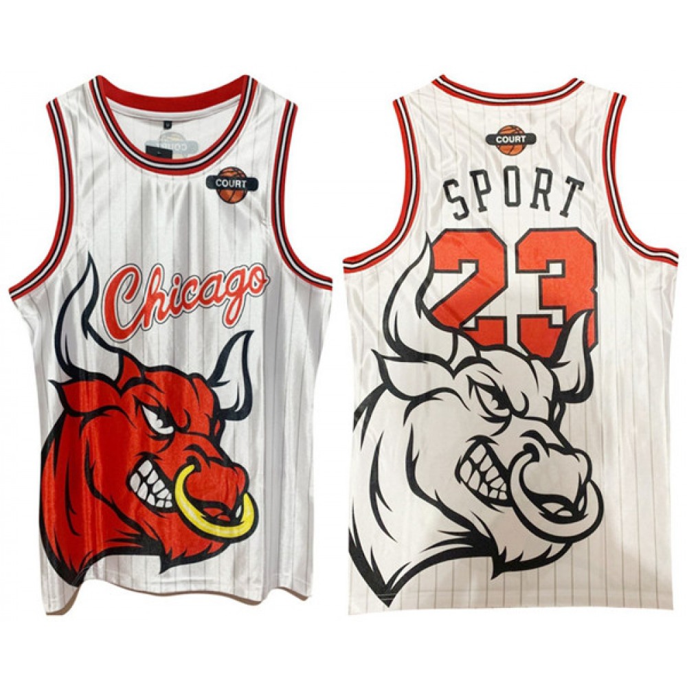 Durable Chicago Bulls 23 White Jersey - Fan Favorite