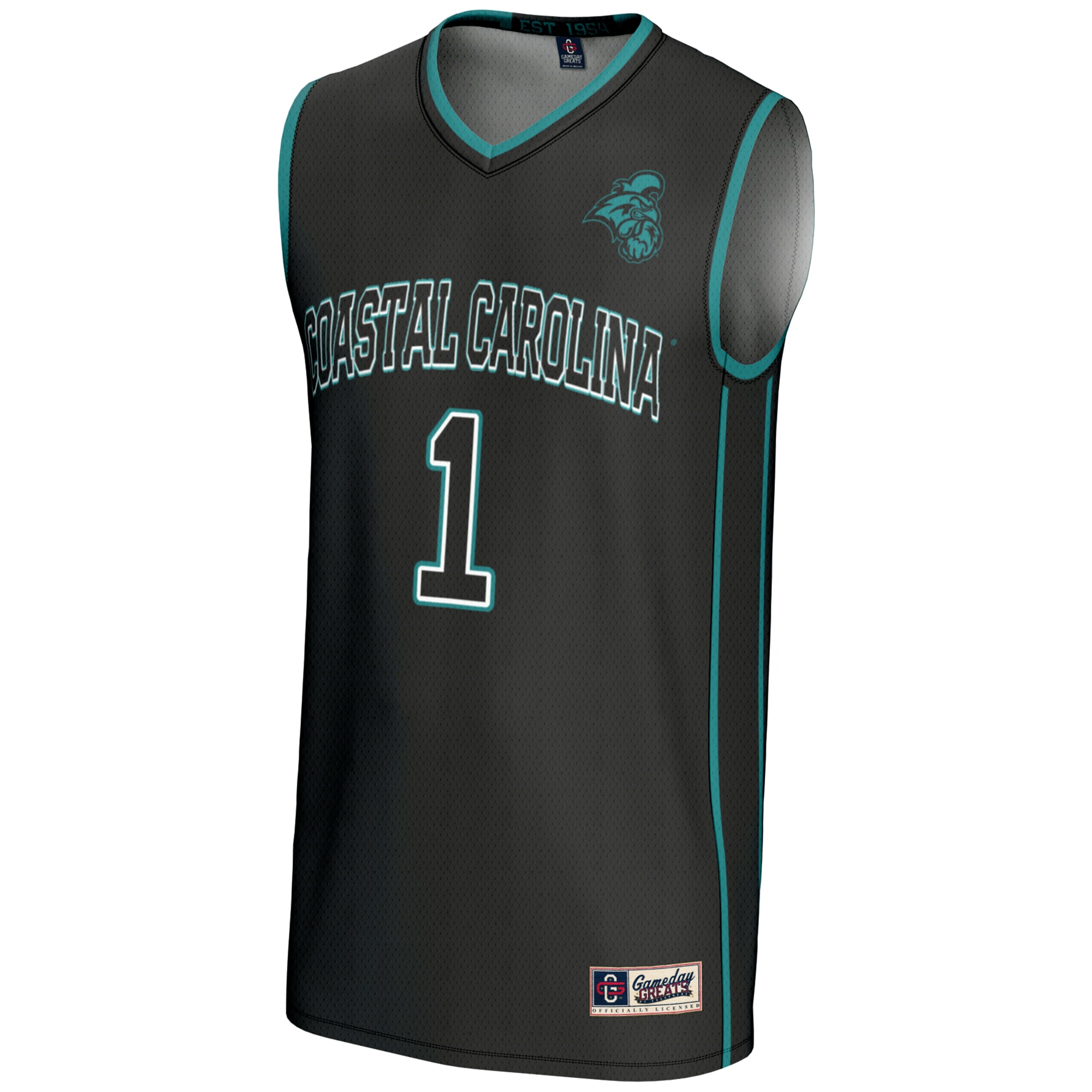 [DDG] Coastal Carolina Chanticleers GameDay Greats Unisex Lightweight Basketball Jersey - Black