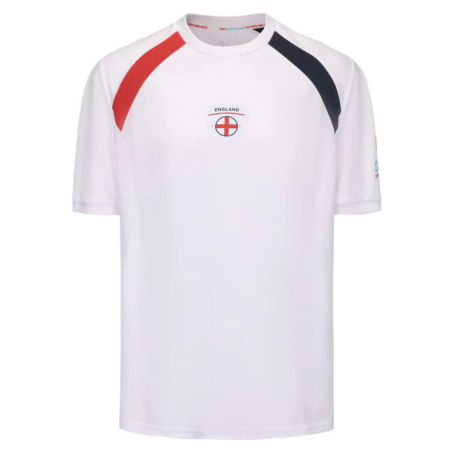 2025 England WEC Poly T-Shirt (White) - Mens
