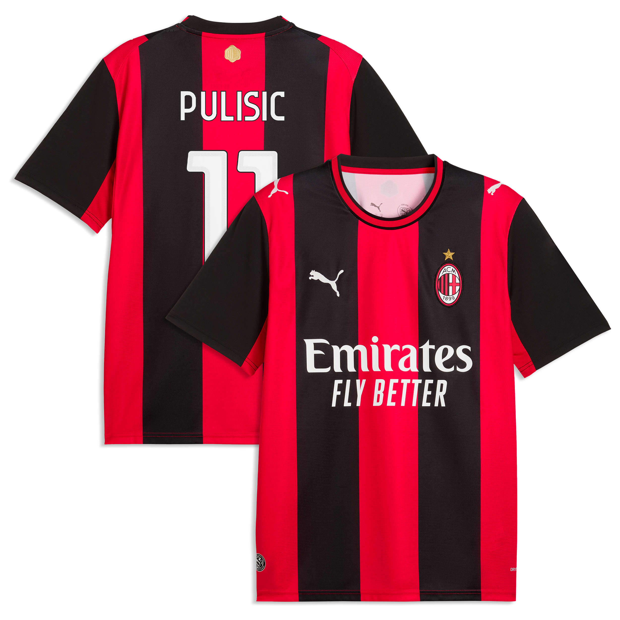 [SJH] Christian Pulisic AC Milan 2026/27 Home Replica Jersey - Black/Red
