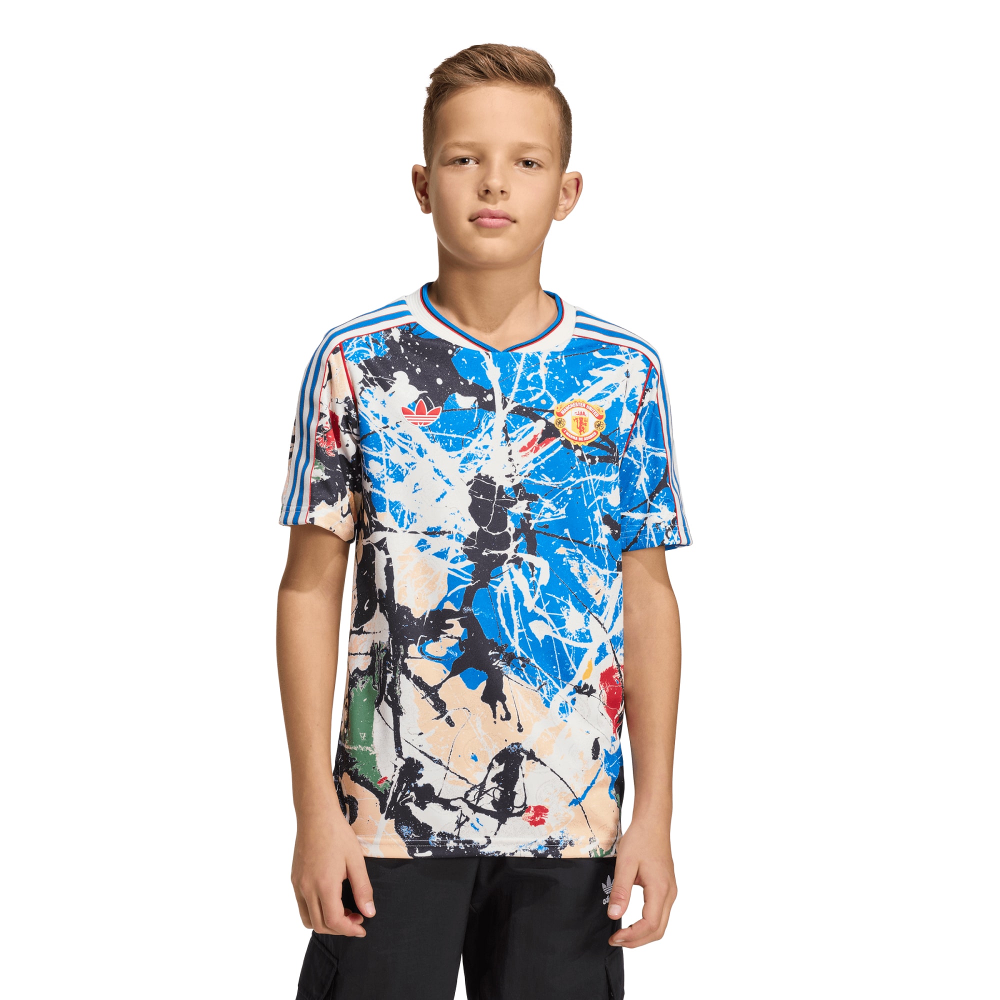 [SJH] Manchester United X Stone Roses Youth Replica Jersey - Blue