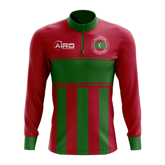 Premium-Quality Maldives Concept Football Half Zip Midlayer Top