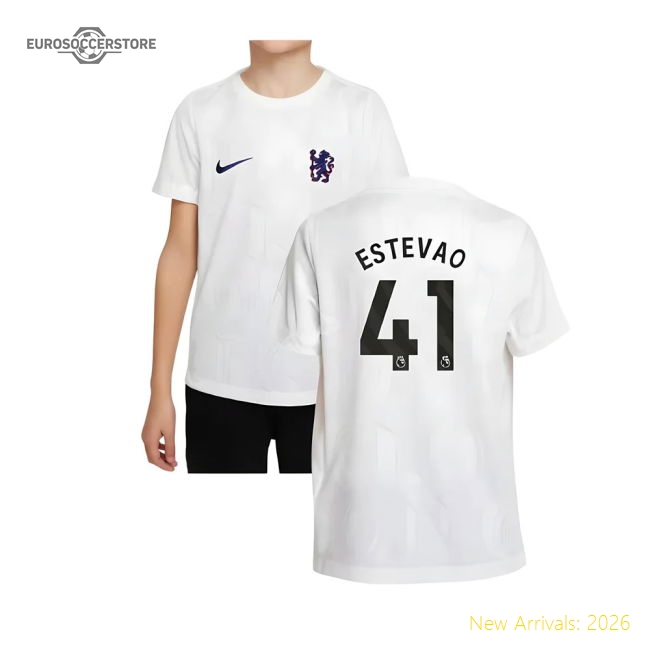 Chelsea Kids Non-toxic Estevao Jersey 2025-2026 Soft-touch