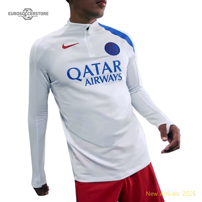 Premium Top-Quality 2025-2026 Psg Strike Dri-Fit Drill Top (White)