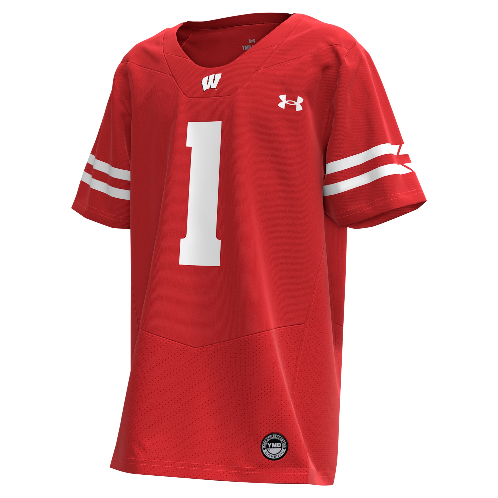 #1 Wisconsin Badgers Youth Replica Football Jersey - Red